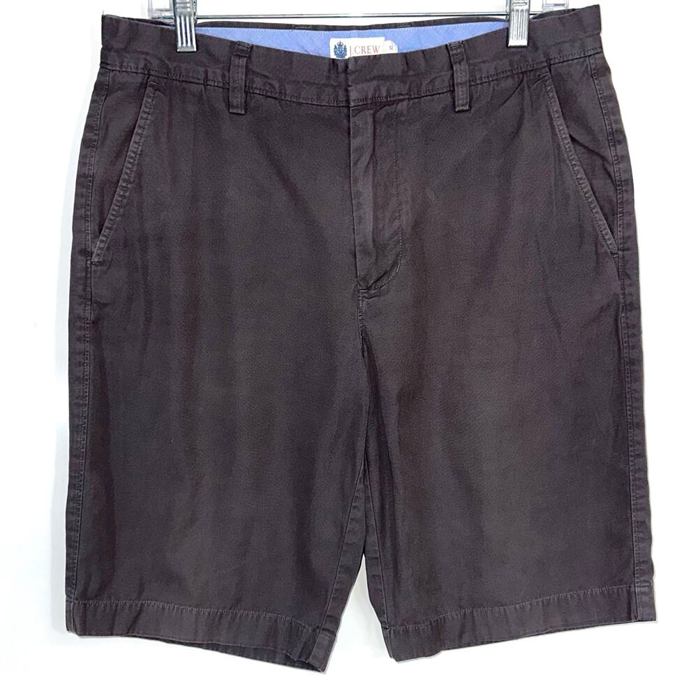 JCrew Men’s Washed Grey Cotton Chino Shorts Size 32